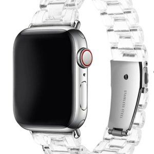 Clear Resin Apple Watch Band + Protective Shell
